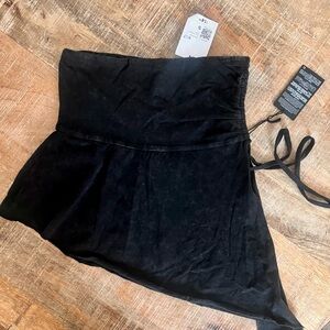 NWT Black Strapless Asymmetric Top